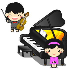 音楽と幼稚園イラスト