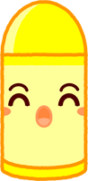 かわいいクレヨンのイラスト/黄