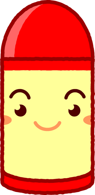 かわいいクレヨンのイラスト/赤