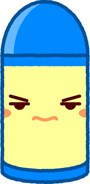 かわいいクレヨンのイラスト/青