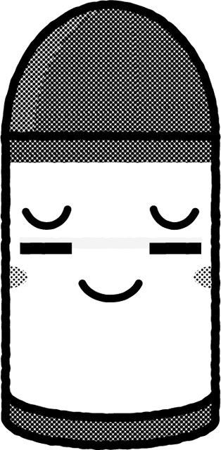 かわいいクレヨンのイラスト/黒/モノクロ