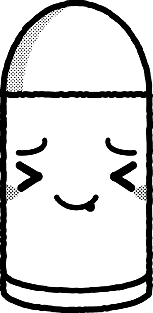 かわいいクレヨンのイラスト/白/モノクロ