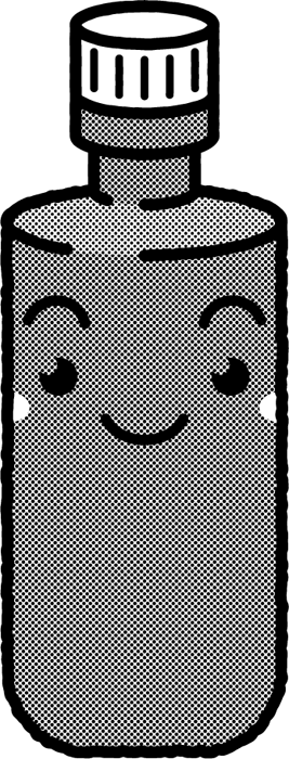 かわいいチューブ糊のイラスト/モノクロ