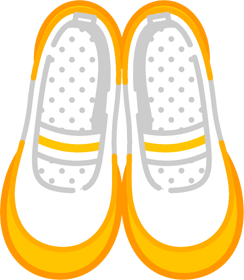 上履きのイラスト/黄色