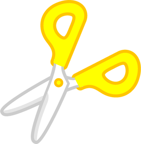 開いたハサミのイラスト