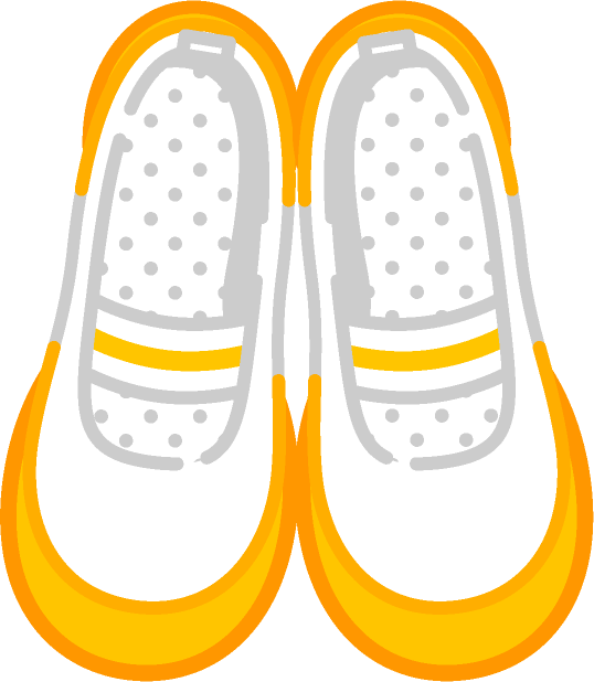 上履きのイラスト/黄色