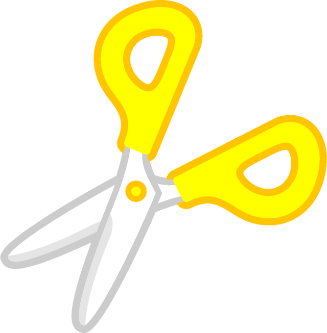 開いたハサミのイラスト