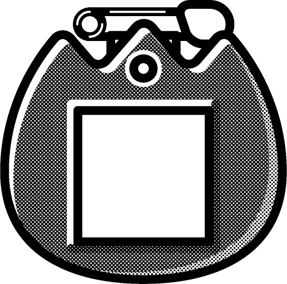 名札のイラスト/チューリップ/モノクロ