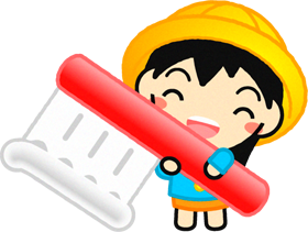 笑顔で歯ブラシを持つ女の子イラスト