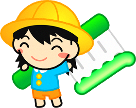 歯ブラシを持って笑顔で手を振る男の子イラスト