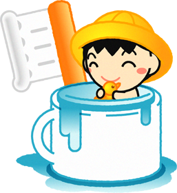 歯ブラシとコップと男の子イラスト