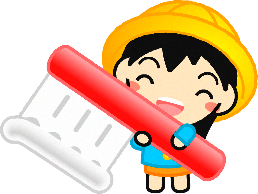 笑顔で歯ブラシを持つ女の子イラスト