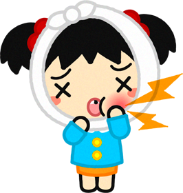 虫歯が酷くなり痛がっている幼稚園児イラスト/女の子