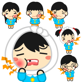 幼稚園児と虫歯イラスト