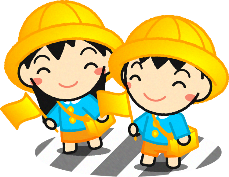 交通安全の幼稚園児イラスト