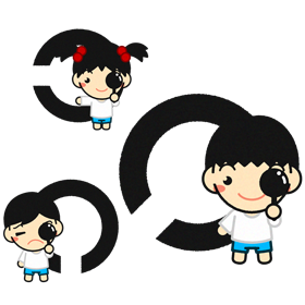 視力検査と幼稚園イラスト